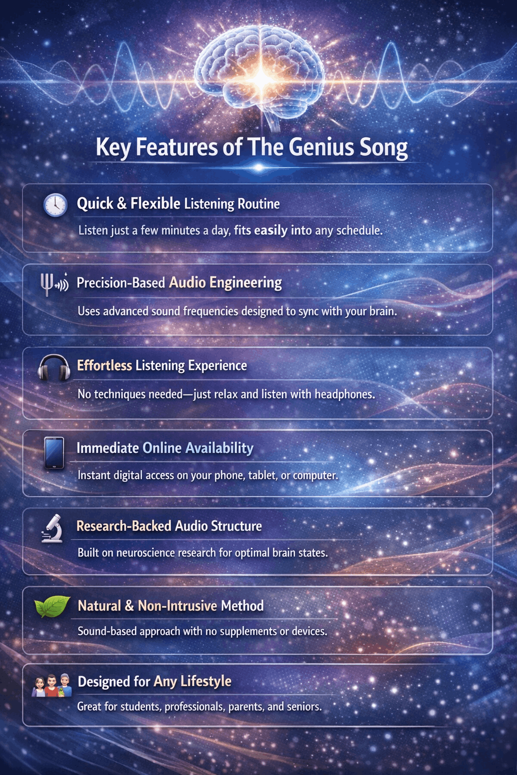The Genius Song- Key Features